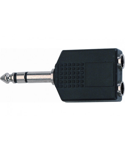 Quik lok ad/76 adattatore audio 2 jack 6.3 mm stereo femmina/jack 6.3 mm stereo
