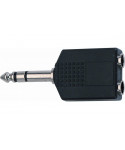 Quik lok ad/76 adattatore audio 2 jack 6.3 mm stereo femmina/jack 6.3 mm stereo