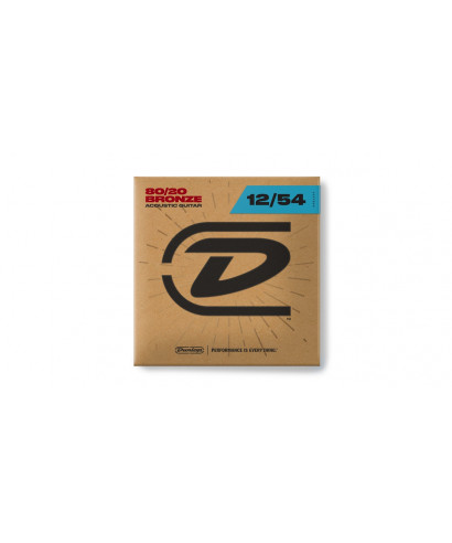 Dunlop DAB1254 Acoustic 80/20 Bronze, Light Set/6