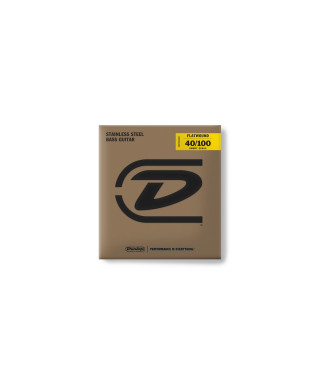 Dunlop DBFS40100S Corde basso Flatwound Light Scala corta Set/4