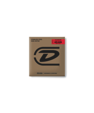 Dunlop DBFS45105S Corde basso Flatwound Scala corta Set/4