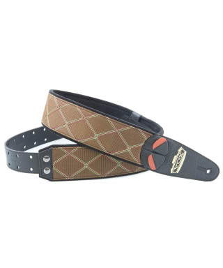 RightOn! Straps Diamond Brown - Tracolla per Chitarra e Basso | Piazzo