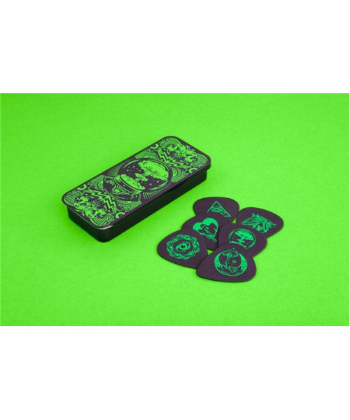 Dunlop ILDCT01 I Love Dust Pick Tin Green Box / 6