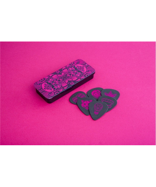 Dunlop ILDCT02 I Love Dust Pick Tin Magenta Box/6