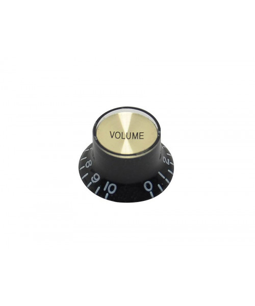 Boston KB-132-V Bell knob SG model, black with gold