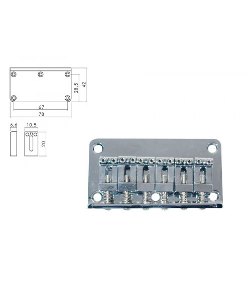 Boston B-1506-C Ponte attaccacorde per chitarra ele