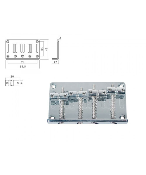 Boston BB-134-C Ponte attaccacorde per basso Jocker