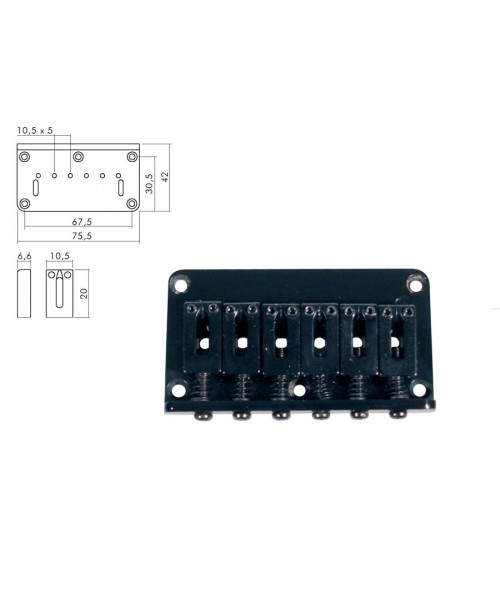 Boston B-1504-B Ponte attaccacorde per chitarra ele