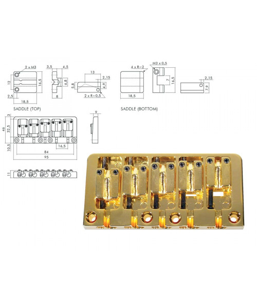 Boston BB-705-G bridge attachment for electric bass