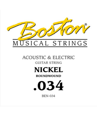 Boston BEN-034 .034 Corda singola per chitarra elettrica / acustica