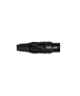 Boston XLR-1-FVBK Xlr plug, female, 3-pole, all black