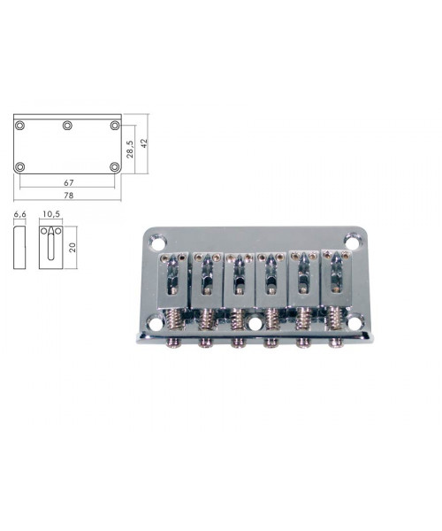 Boston B-1508-C Ponte attaccacorde per chitarra ele