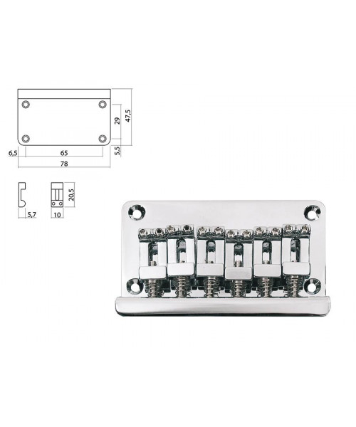 Boston B-1560-C Ponte attaccacorde per chitarra ele