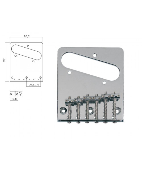 Boston T-64-C Ponte attaccacorde per chitarra ele