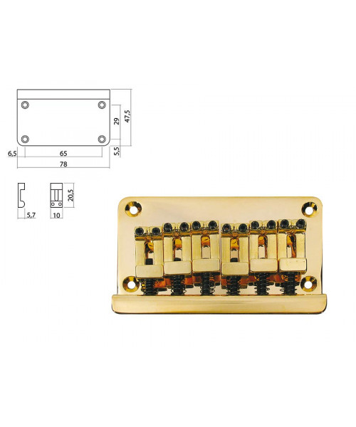 Boston B-1560-G Ponte attaccacorde per chitarra ele