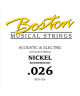 Boston BEN-026 .026 Corda singola per chitarra elettrica / acustica