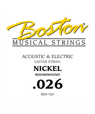 Boston Ben-026 .026 Single rope for electric / acoustic guitar
