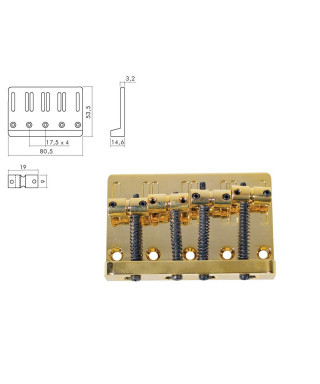 Boston BB-204-G bridge attachment for bass jocker