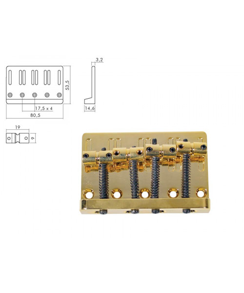 Boston BB-204-G Ponte attaccacorde per basso Jocker