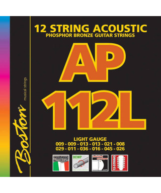 Boston AP-112-L Muta di corde per chitarra acustica 12 corde