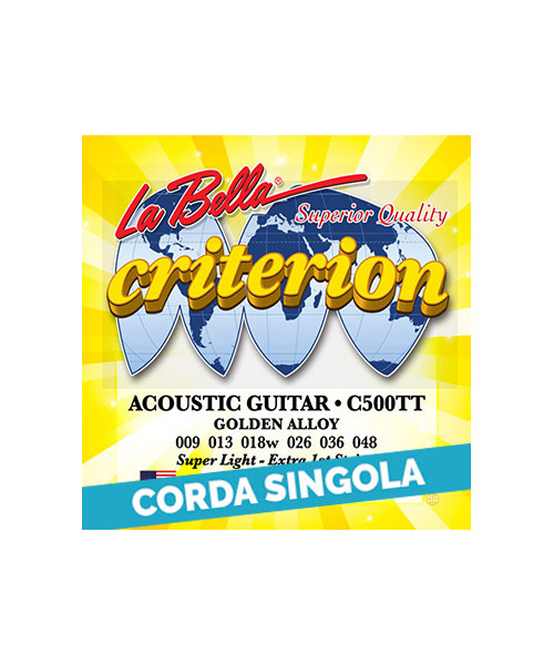 LaBella CGW018 3rd - C500TT .018 Corda singola per chitarra acustica