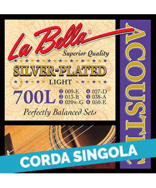 LaBella 701L 1st - 700L .009 Corda singola per chitarra acustica