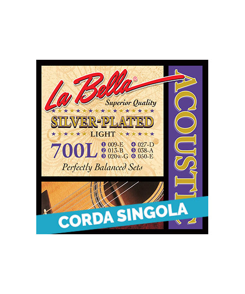 LaBella 702L 2nd - 700L .013 Corda singola per chitarra acustica