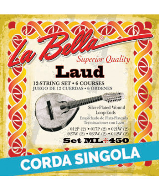 LaBella ML453 3rd - ML450 .021 Corda singola per laud