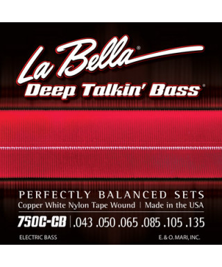 LaBella 750C-CB Muta di corde lisce per basso 6 corde