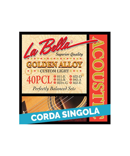 LaBella 41PCL 1st - 40PCL .011 Corda singola per chitarra acustica