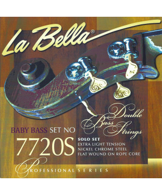 LaBella 7720S-BB Muta di corde per contrabbasso Ampeg BB1 Baby Bass
