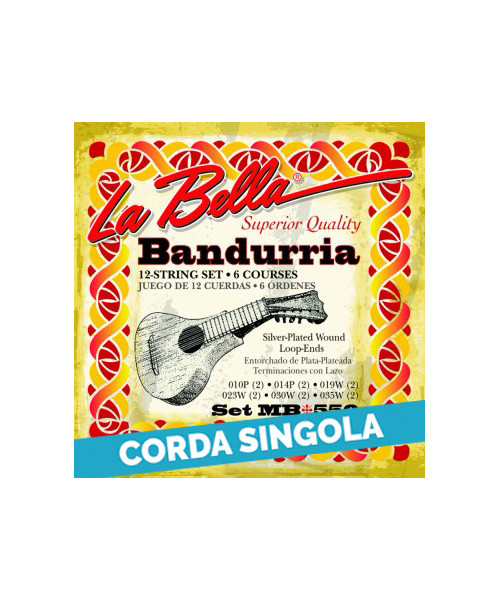 LaBella MB553 3th - MB550 .019 Corda singola per bandurria