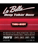LaBella 760FS-TB Muta di corde lisce per basso 4 corde thru-body