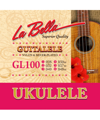 LaBella GL100 Muta di corde per ukulele chitarra - guitalele