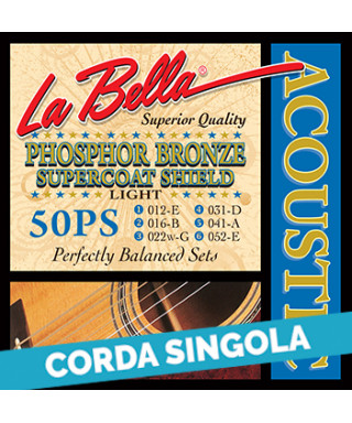 LaBella 56PS 6th - 50PS .052 Corda singola per chitarra acustica