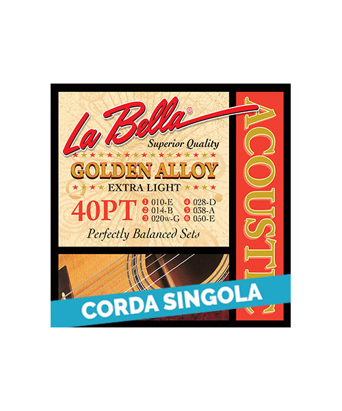 LaBella 42PT 2nd - 40PT .014 Corda singola per chitarra acustica