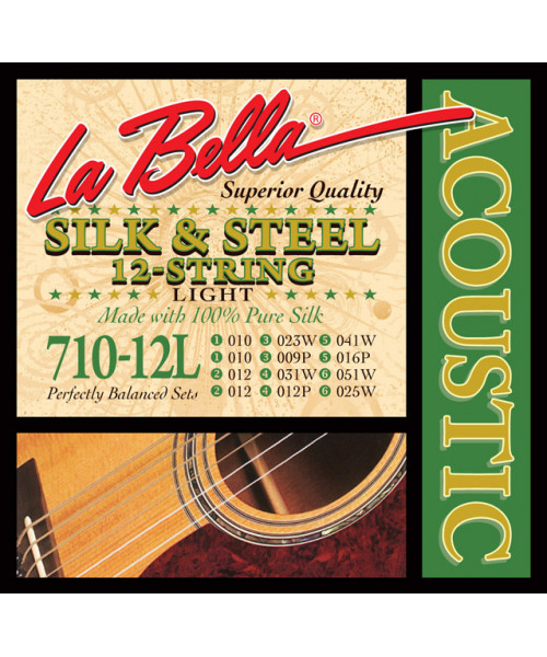 LaBella 710-12L Muta di corde per chitarra acustica 12 corde