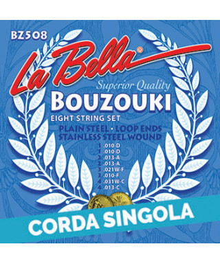 LaBella BZ-021 3rd - BZ508 .021 Corda singola per bouzouki