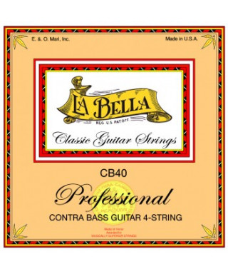 LaBella CB40 Muta di corde per chitarra classica contrabasso 4 corde (75 cm)
