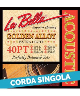 LaBella 41PT 1st - 40PT .010 Corda singola per chitarra acustica
