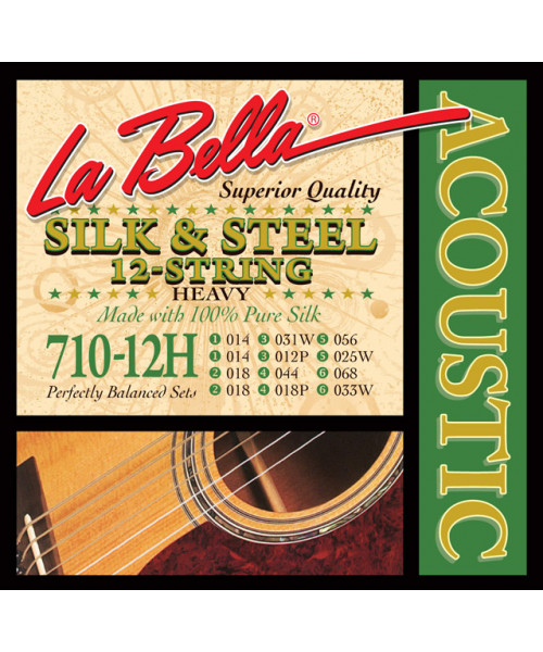 LaBella 710-12H Muta di corde per chitarra acustica 12 corde