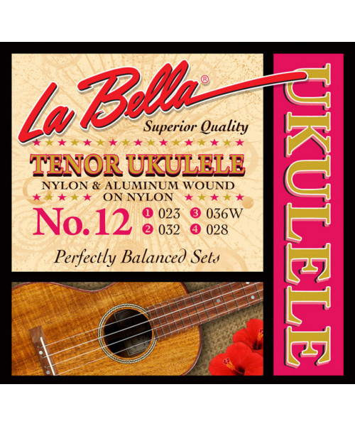 LaBella 12 Muta di corde per ukulele tenore