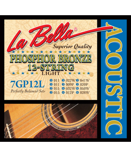 LaBella 7GP-12L Muta di corde per chitarra acustica 12 corde