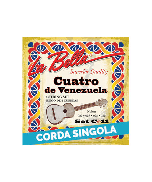 LaBella C11-2 2nd - C11 .028 Corda singola per cuatro venezuelano