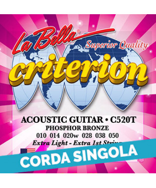 LaBella CPW020 3rd - C520T .020 Corda singola per chitarra acustica