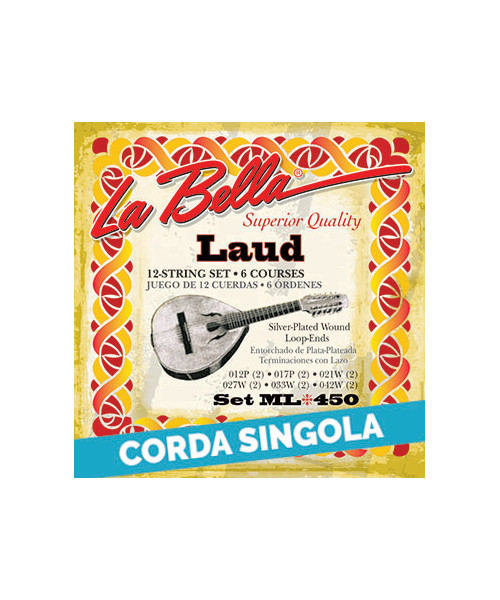 LaBella ML456 6th - ML450 .042 Corda singola per laud