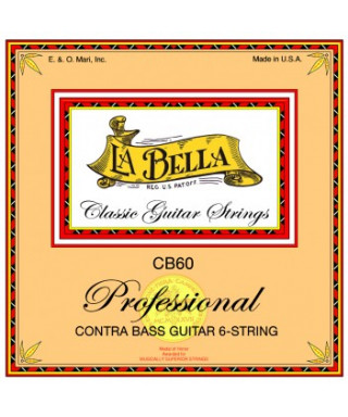 LaBella CB60 Muta di corde per chitarra classica contrabasso 6 corde (85 cm)
