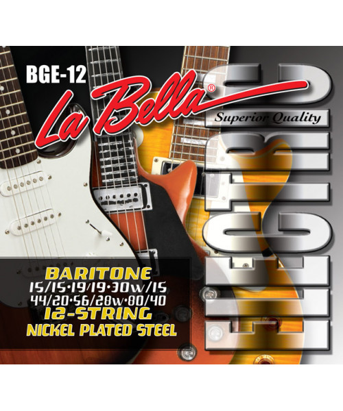 LaBella BGE-12 Muta di corde per chitarra elettrica 12 corde baritona