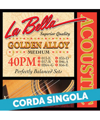 LaBella 42PM 2nd - 40PM .018 Corda singola per chitarra acustica