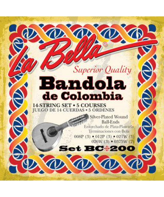 LaBella BC200 Muta di corde per bandola de Colombia